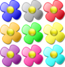 Colored Flowers Clip Art